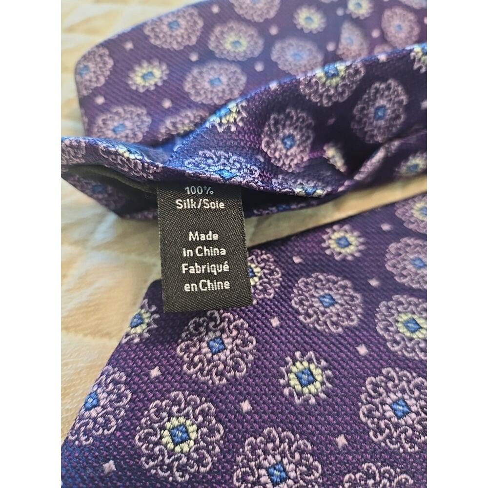 Nordstrom Men's Silk Tie Purple NWT Neck Tie - Picture 5 of 6